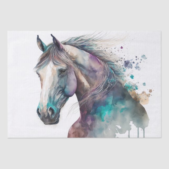 Stunning Painted Horse Tissue Paper (Front)