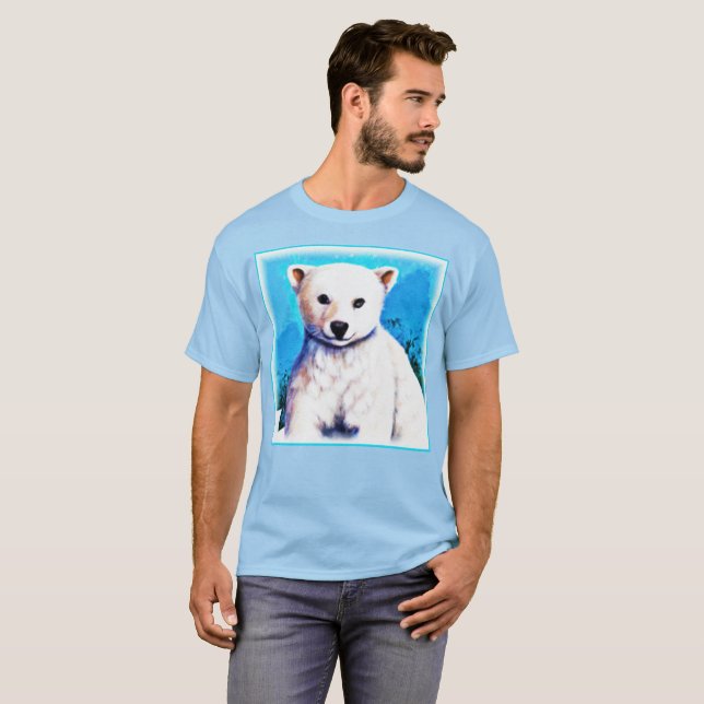 Stunning Painting of a Polar Bear Cub. Buy Now T-Shirt (Front Full)