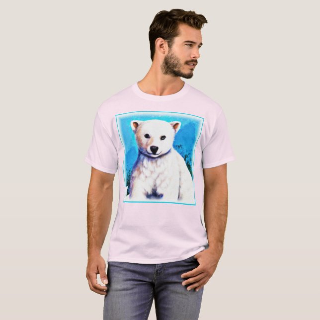 Stunning Painting of a Polar Bear Cub. Buy Now T-Shirt (Front Full)