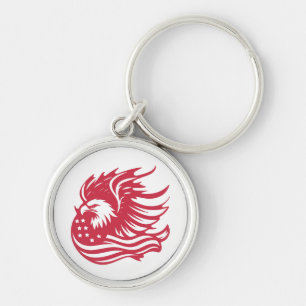 Stunning Patriotic Eagle Digital Artwork Key Ring