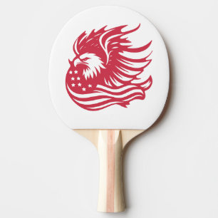 Stunning Patriotic Eagle Digital Artwork Ping Pong Paddle