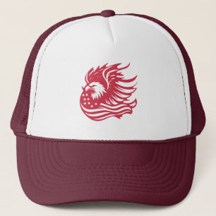 Stunning Patriotic Eagle Digital Artwork Trucker Hat
