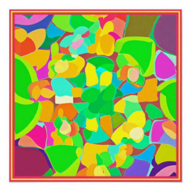 Stunning Patterns Colours Art. Buy Now Poster (Front)