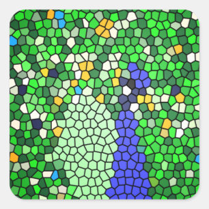 Stunning Peacock mosaic art gifts customised Square Sticker