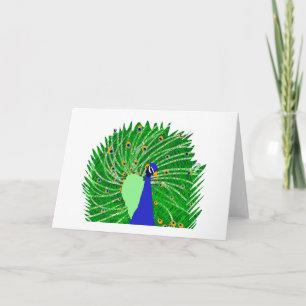 Stunning Peacock original art by Sophie age Ten Card