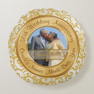 Stunning Personalized 50th Anniversary Pillow