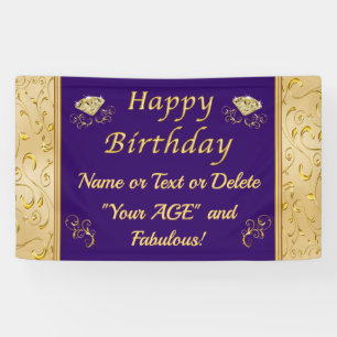 Stunning Personalized Happy Birthday Banner Online