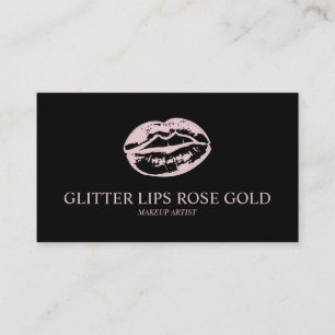 Stunning Pink Lips Makeup Artist Design Business Card