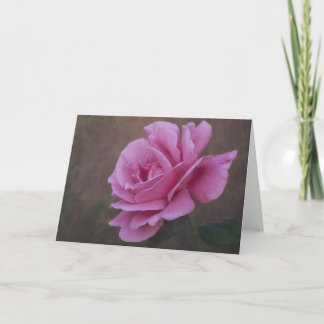 Stunning pink rose card
