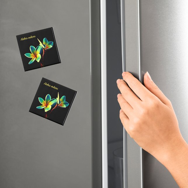 Stunning Plumeria Watercolor Theme Magnet (Creator Uploaded)