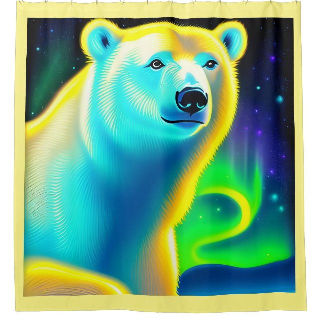 Stunning polar bear.   shower curtain (Front)