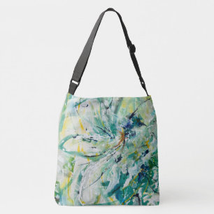 Stunning print of original art on a crossbody tote