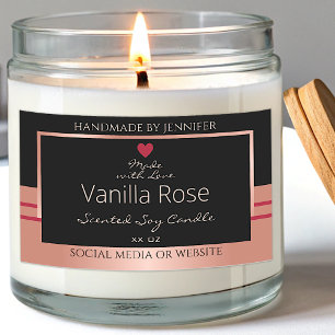 Stunning Product Packaging Label Black Rose Gold