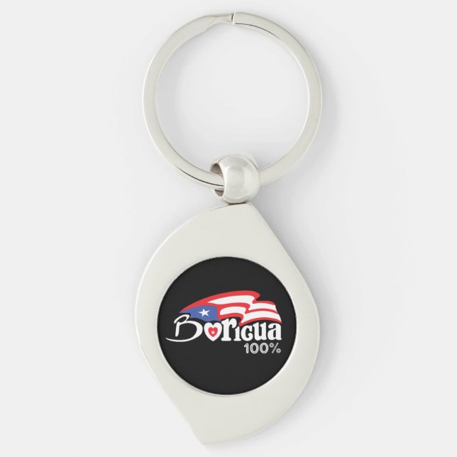 Stunning Puerto Rico Boricua  Key Ring (Front)