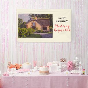 Stunning Purple Blue Orange Green Birthday Banner
