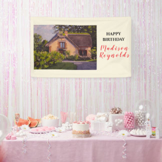 Stunning Purple Blue Orange Green Birthday Banner