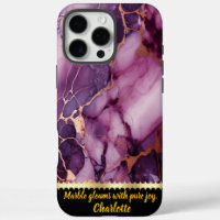 Stunning purple marble design with golden accents