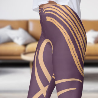 Stunning Purple Swirl Pattern Leggings