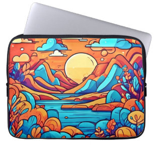 Stunning Rainbow Cartoonish Forest Laptop Sleeve