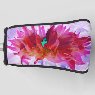 Stunning Red and Hot Pink Cactus Dahlia Golf Head Cover