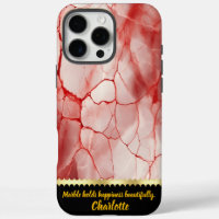 Stunning red and white marble patterns