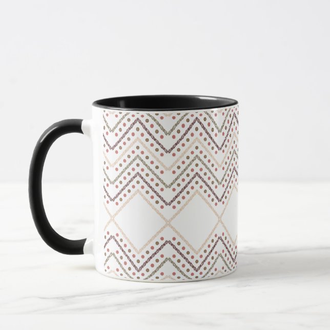 Stunning Red Dots on a White Background Mug (Left)