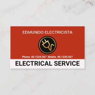 Stunning Red Layers Electrical Service Business Card