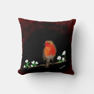 Stunning red Robin art Cushion