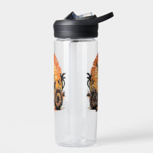 Stunning Retro Vintage Motorcycle Classic Sunset C Water Bottle