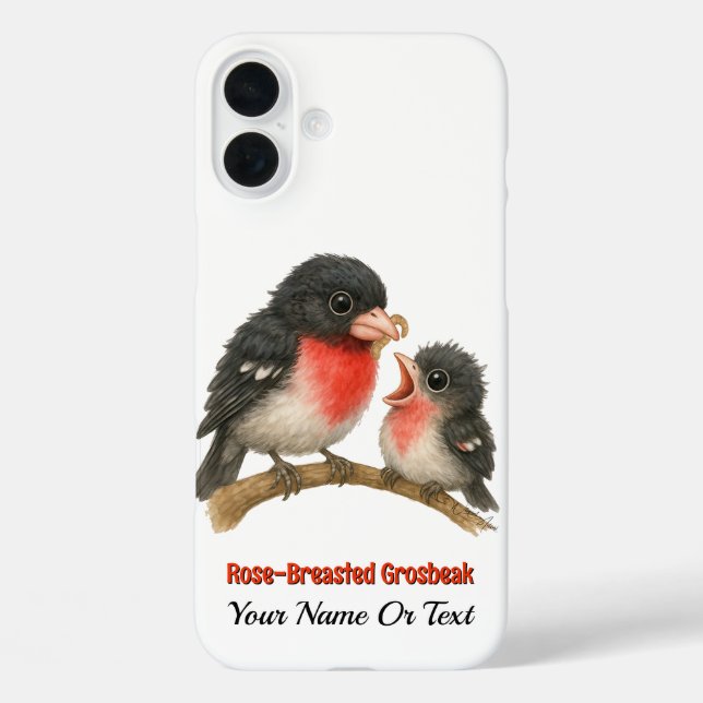 Stunning Rose Breasted Grosbeak Case-Mate iPhone Case (Back)