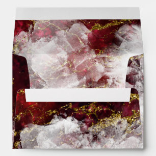 Stunning Ruby Crystal Geode Envelope