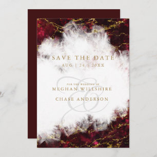 Stunning Ruby Crystal Geode Invitation