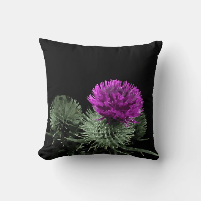 Stunning Scottish Thistle Cushion (Front)