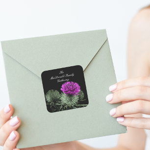 Stunning Scottish Thistle Square Sticker