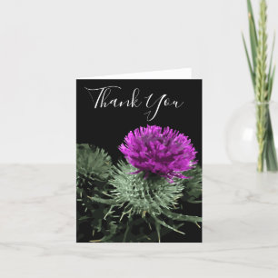 Stunning Scottish Thistle Thank You Card