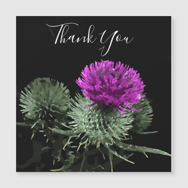 Stunning Scottish Thistle  Thank You Magnet (Front)