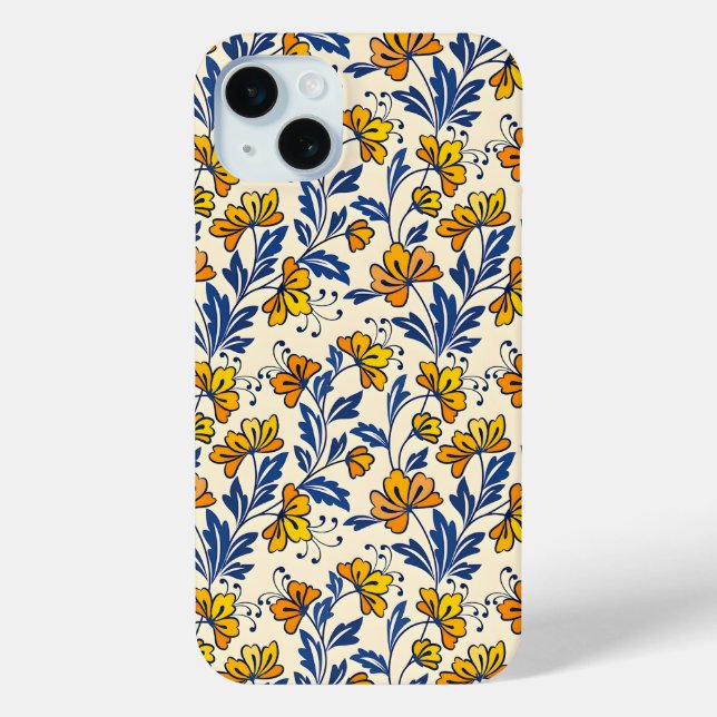 Stunning Seamless Pattern of Flowers and Leaves Case-Mate iPhone Case (Back)