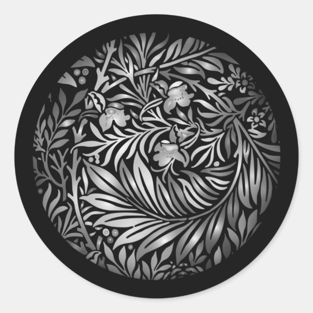 Stunning Silver Fern Classic Round Sticker (Front)