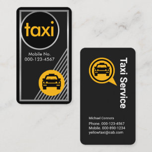 Stunning Silver Taxi Frame Driving Business Card