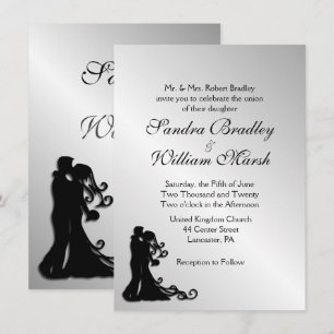 Stunning Silver Wedding Invitation