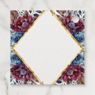 Stunning Sophistication Jewel-Toned Peony Wedding Favour Tags
