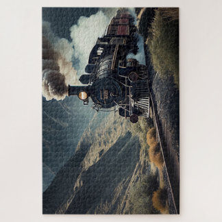 Stunning Steam Train Travelling Through A Valley Jigsaw Puzzle