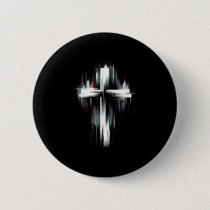 Stunning Street Art Graphic Christian Cross Of Jes 6 Cm Round Badge