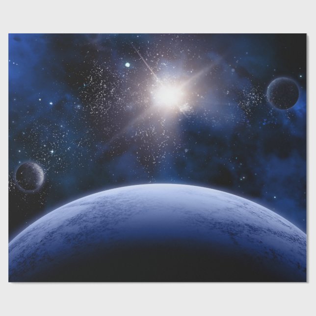 Stunning sun galaxy wrapping paper (Flat)