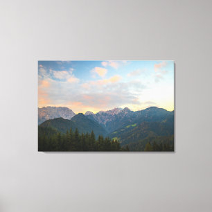 Stunning sunrise in Logar valley, Slovenia Canvas Print