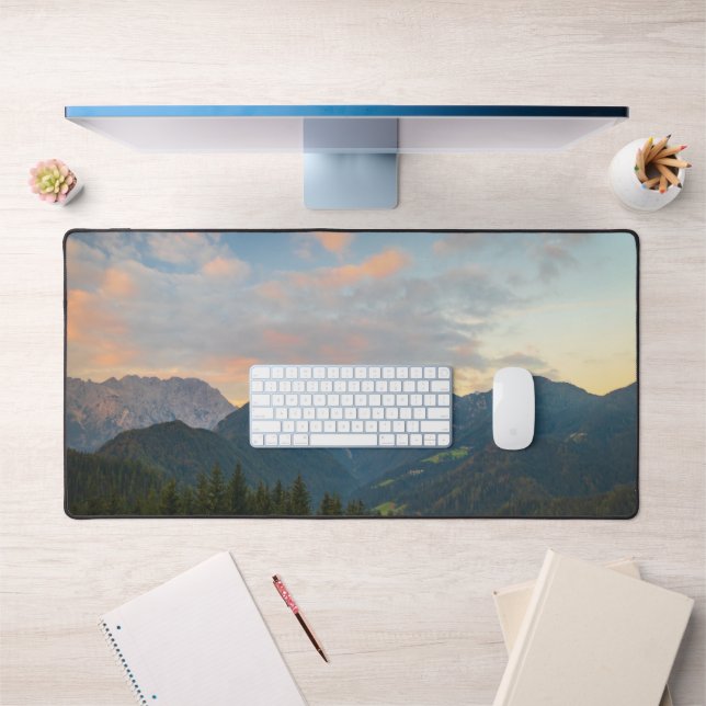 Stunning sunrise in Logar valley, Slovenia Desk Mat (Office 1)
