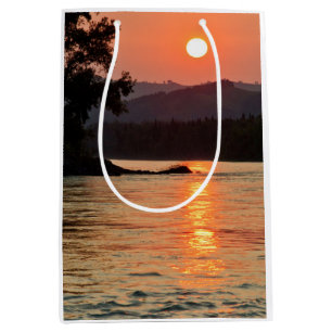 Stunning Sunrise Over Katun River Photo Medium Gift Bag
