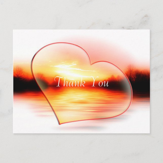 Stunning sunset add your photo Thank You Postcard (Front)