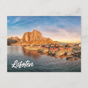Stunning Sunset Over Lofoten, Norway Postcard