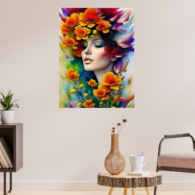 Stunning Symphony of Flowers Graphic Poster (Living Room 3)